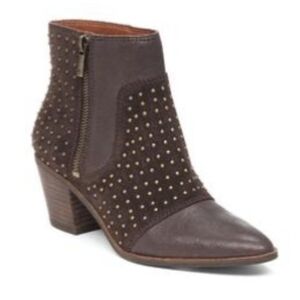 Lucky Brand Womens Leeir Suede Ankle Western Boots shoes sz 9M